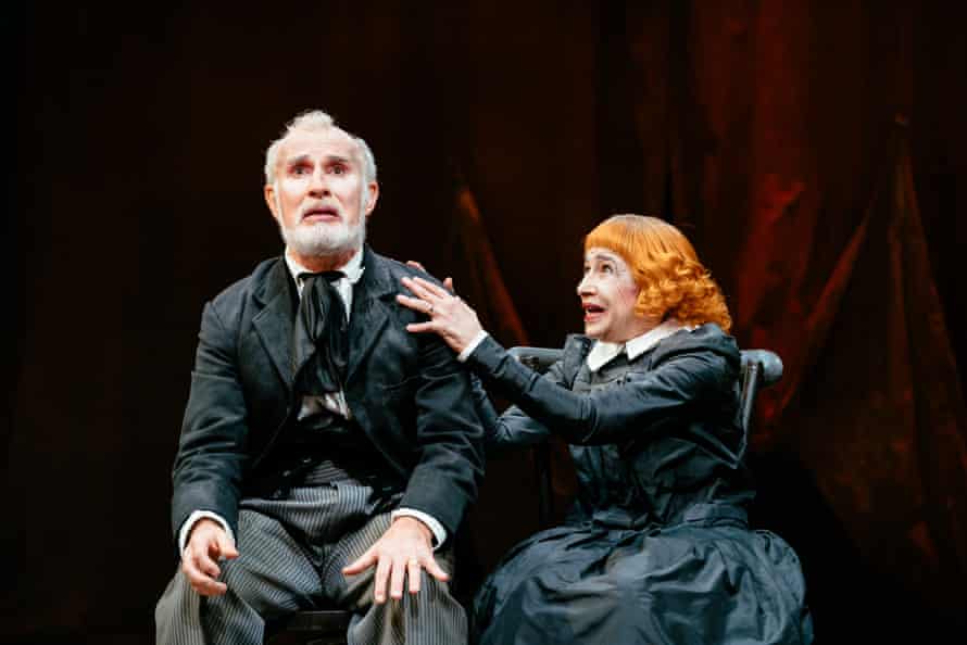 Marcello Magni and Kathryn Hunter in The Chairs.