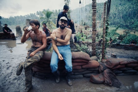 Francis Ford Coppola on the set of Apocalypse Now with Martin Sheen.
