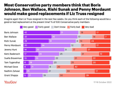 Polling of Tory members on who would be a good replacement for Liz Truss
