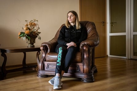 Alina Panina at the military hospital where she is recovering.