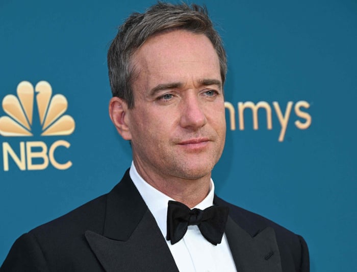 Matthew Macfadyen arrives for the Emmy awards.