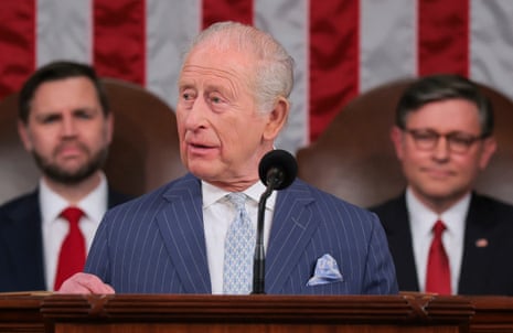 King Charles speaks in the House Chamber at the US Capitol in Washington