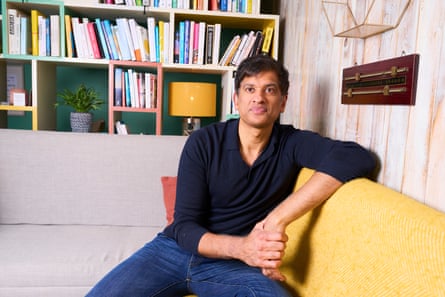 Dr Rangan Chatterjee, doctor, author, television presenter and podcaster, at home in Wilmslow, Cheshire. Christopher Thomond for The Guardian.