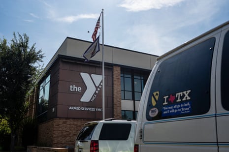 The US flag flies outside a YMCA