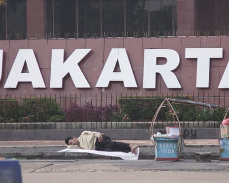 Even Jakarta’s street food sellers need to rest sometimes.
