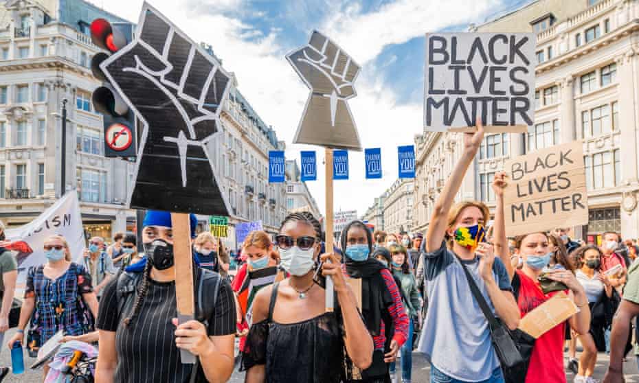A Black Lives Matter protest in London in July.