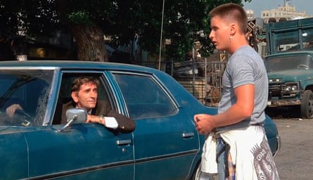 Harry Dean Stanton and Emilio Estevez in Repo Man