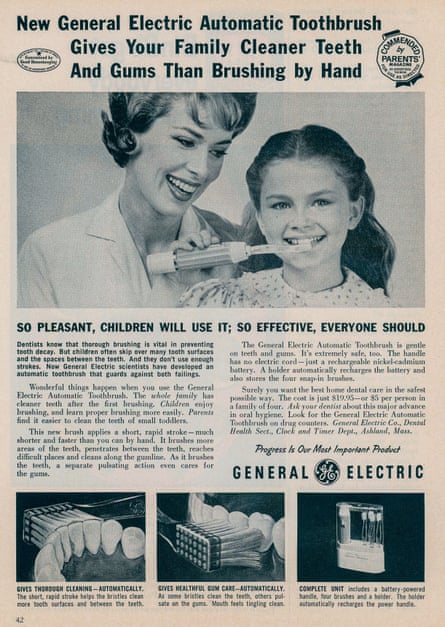 A 1962 advert for GEâÂÂs electric toothbrush, from Good Housekeeping magazine
