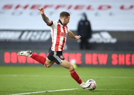 Billy Sharp fires the second goal for the Blades.