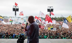 Image result for jeremy corbyn at glastonbury