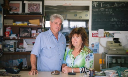 Ailsa and Alan Smith the owners of Capricorn Lodge, the only business on Curtis Island apart from the LNG plants.