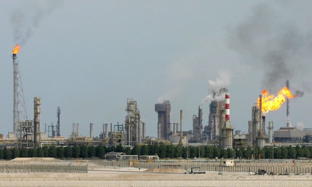 Oil refinery on the outskirts of Doha, Qatar
