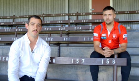 Taylor Walker in a video apology for using a racial slur against his teammate Robbie Young.