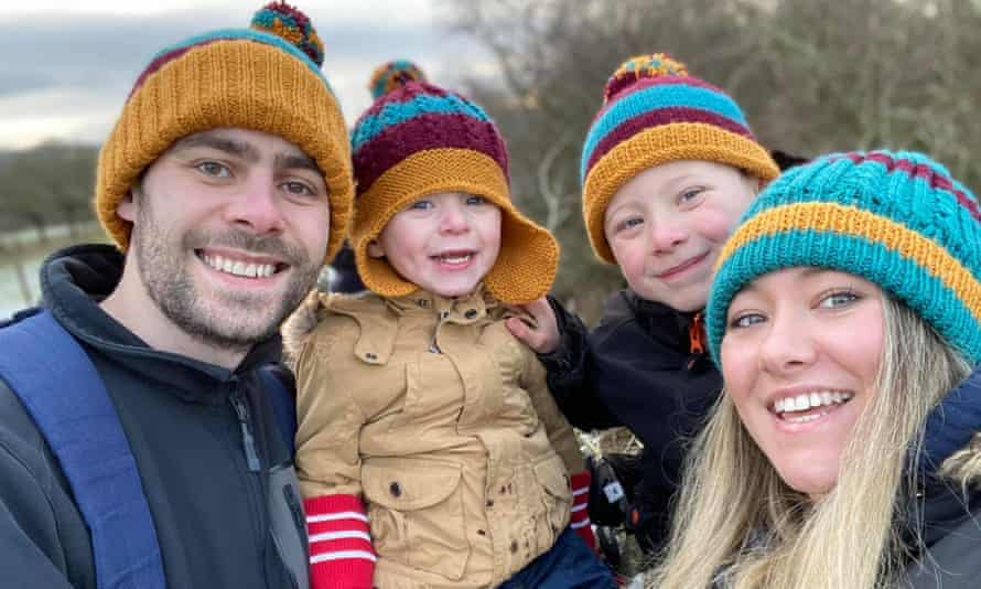 Bronte Scott, right, with her family