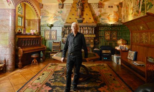Jimmy Page in the ornate drawing room of Tower House