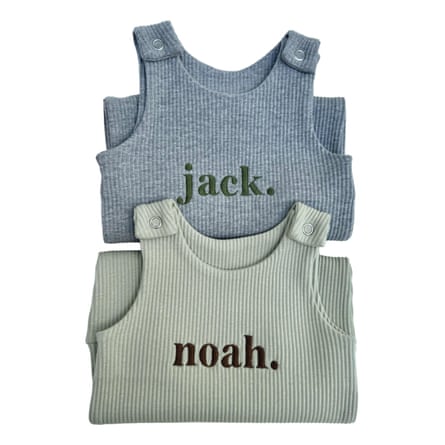Personalised Baby Dungarees Romper