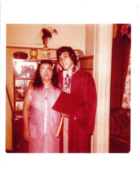 Ron Hunter and his mother at school graduation