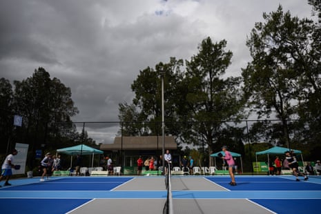 Pickleball faces competition with tennis for court space.