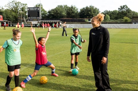 Lauren James at a McDonald’s Fun Football grassroots event
