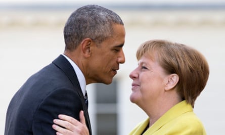Barack Obama and Angela Merkel pictured in April 2016