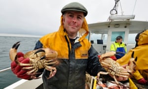 Relative claws … crab fisherman John Davies.