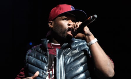 50 Cent on stage in Los Angeles in 2009.