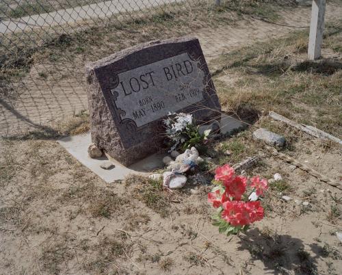 Deliberately low-key … the grave of a child who survived the Wounded Knee massacre.