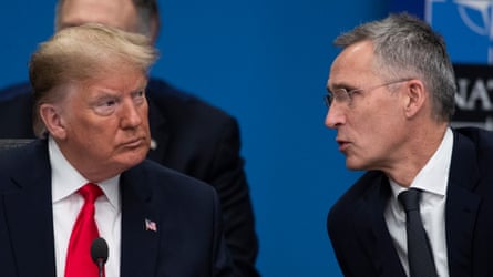 Donald Trump speaks with Jens Stoltenberg