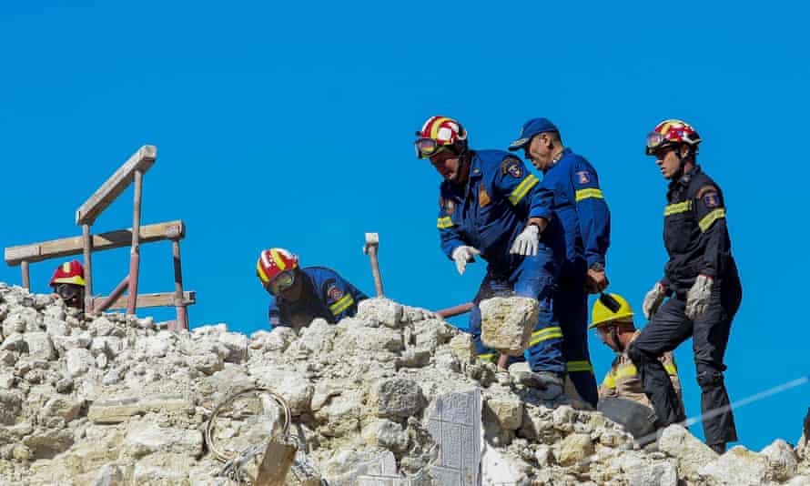 Une église grecque orthodoxe démolie à Arkalochori après le tremblement de terre