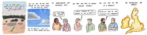 Natalya Lobanova on the UK’s summer of heatwaves – cartoon, panel 1