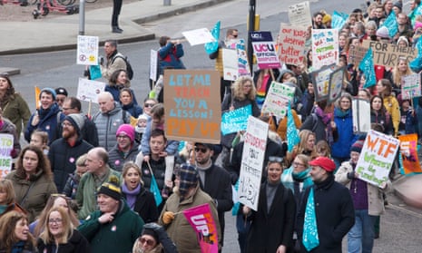 Teachers and supporters march through Bristol