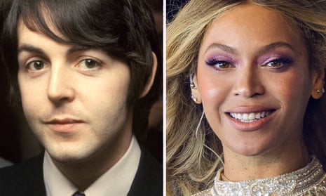 Resonating across the years … Paul McCartney and Beyoncé.