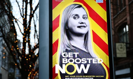 A government advertisement encouraging the public to get booster vaccinations against Covid-19.