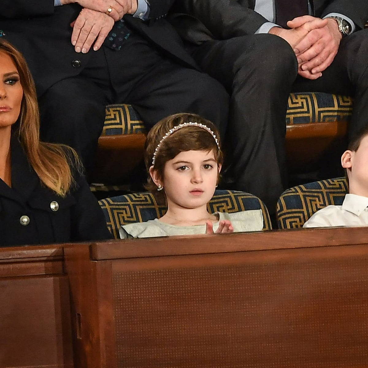 Boy Named Trump Who Fell Asleep During State Of The Union Hailed A Hero Us News The Guardian