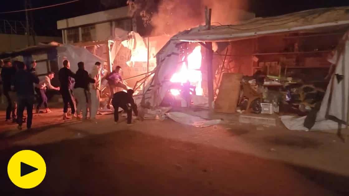 Tent housing journalists reportedly hit by Israeli strike in Khan Younis – video