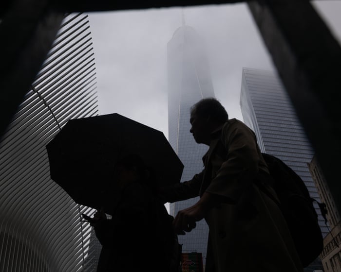 Flash flood warnings strike north-east US amid wildfire smoke from Canada