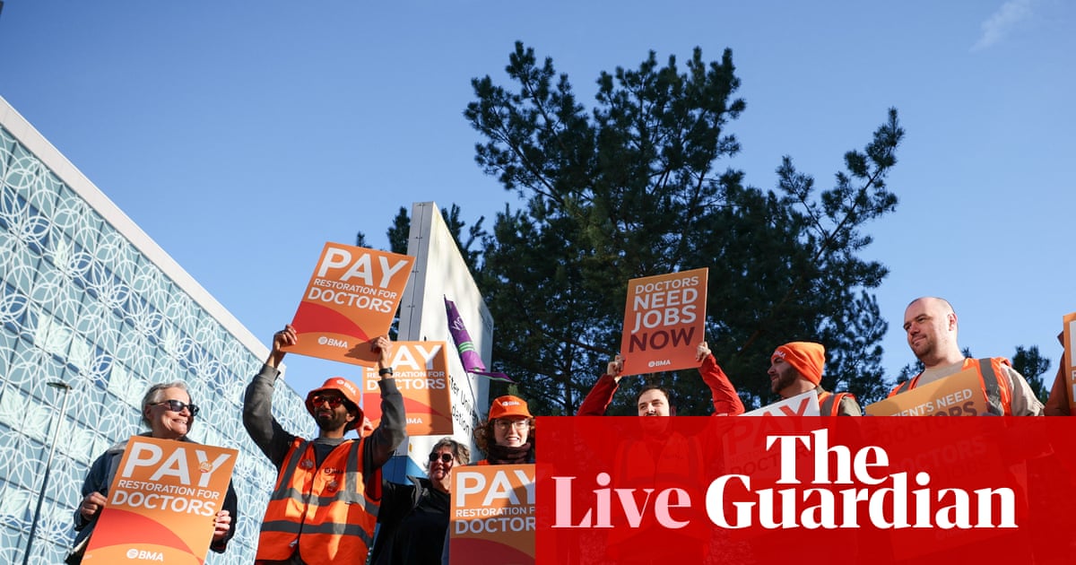 Resident doctors begin longest strike yet as Streeting accuses BMA of hypocrisy over pay – UK politics live