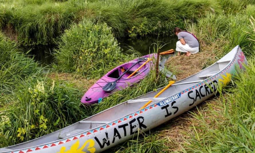 Low water levels mean rice harvesters can’t paddle their canoes to their traditional harvesting areas. 