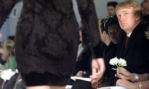 Model employer … keen fashion fan Trump on the front row in 1999