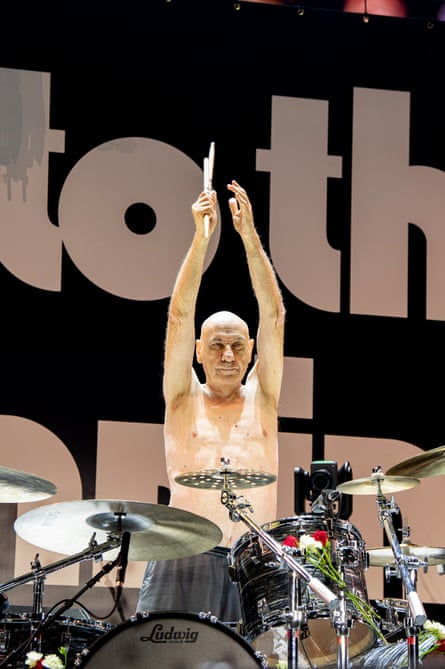 Bill Ward performing with Black Sabbath.