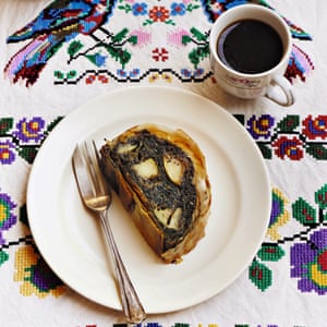 Poppy-seed, pecan and apple strudel by Olia Hercules