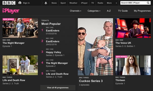BBC iPlayer: watching the catch-up service online currently doesn’t require a TV licence.