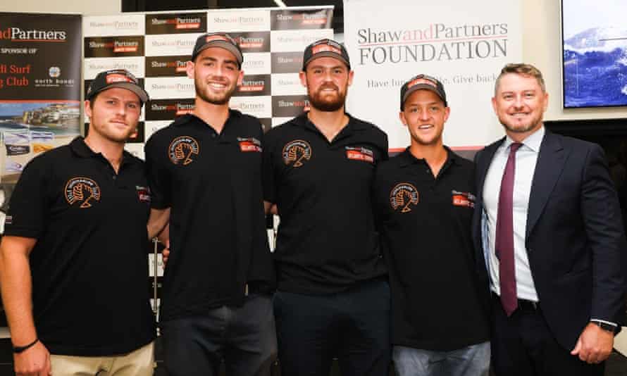 The crew of Shaw and Partners Atlantic, consisting of Sam Horsley, James Samuels, Rob Wells and Louis Hugh-Jones.