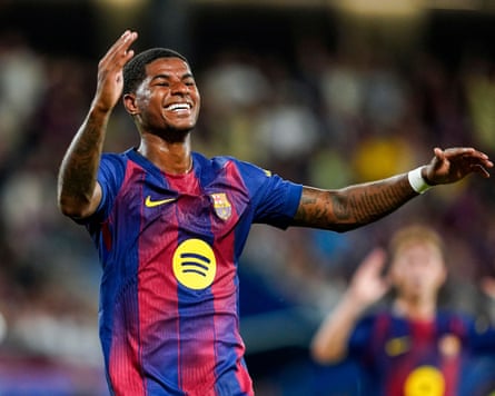 Marcus Rashford in pre-season for Barcelona