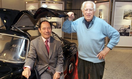 Duncan and Claude Picasso, son of Pablo Picasso, pictured in Stuttgart with a 1956 Mercedes that Duncan gifted to Claude