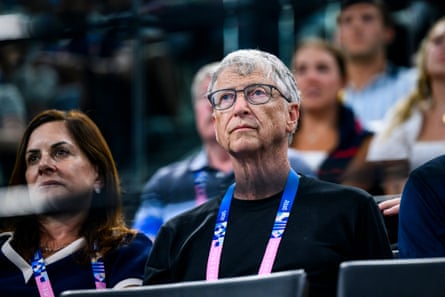 Bill Gates at the artistic gymnastics women’s team final.