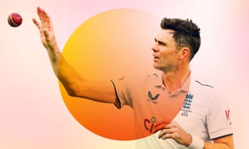 England's Jimmy Anderson bowls during day three of the fourth Ashes Test at Old Trafford in 2023