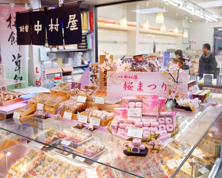 Sweets on display in a store in Tokyo