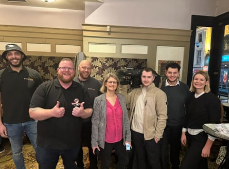 People in a Wetherspoon’s pub
