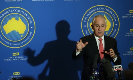 The prime minister, Malcolm Turnbull, at a press conference in Townsville.